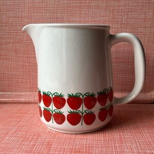 Vintage Arabia Finland Pomona ceramic strawberry pitcher